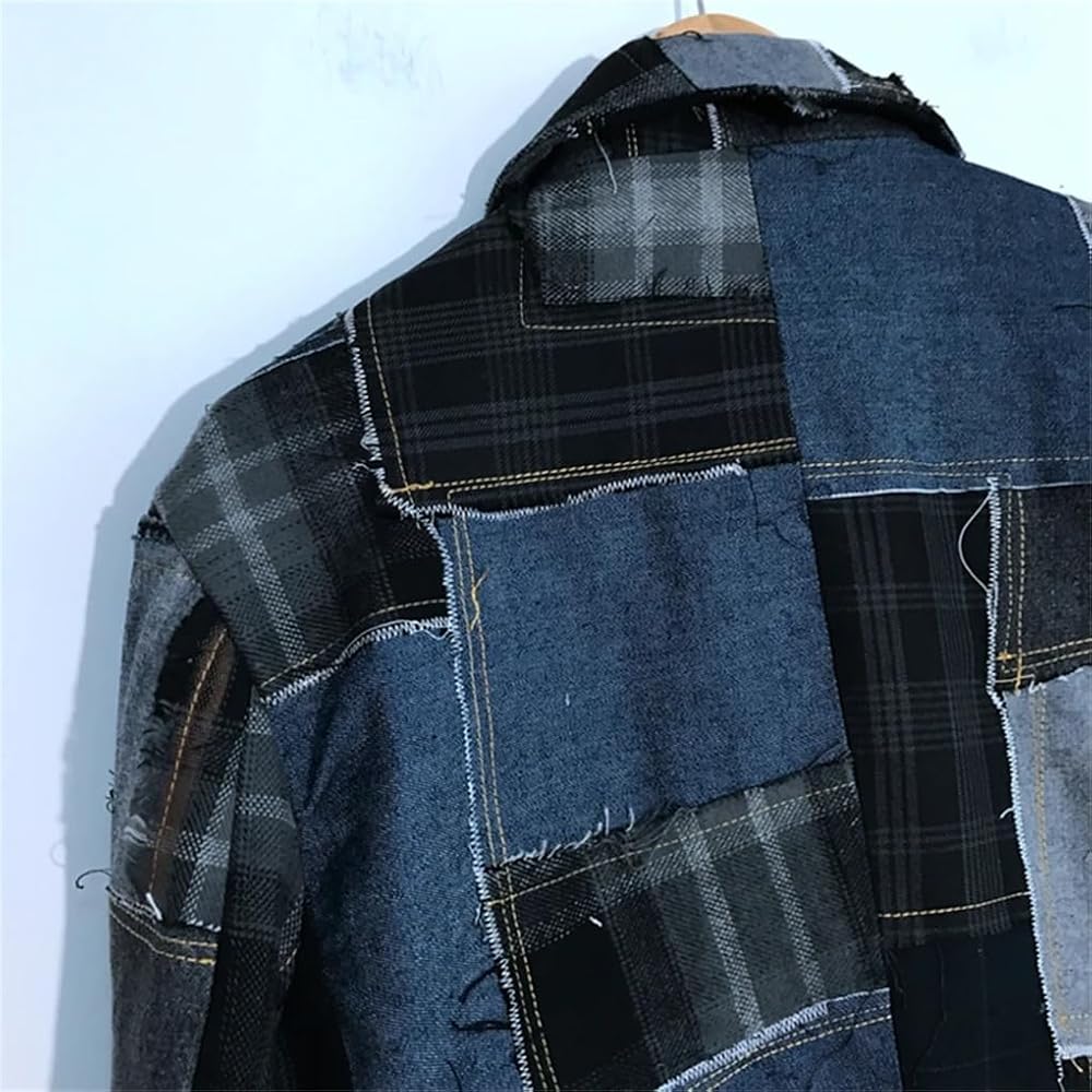 【ALANUi】MIX patchwork denim jacket ALANUi】MIX patchwork denim jacket